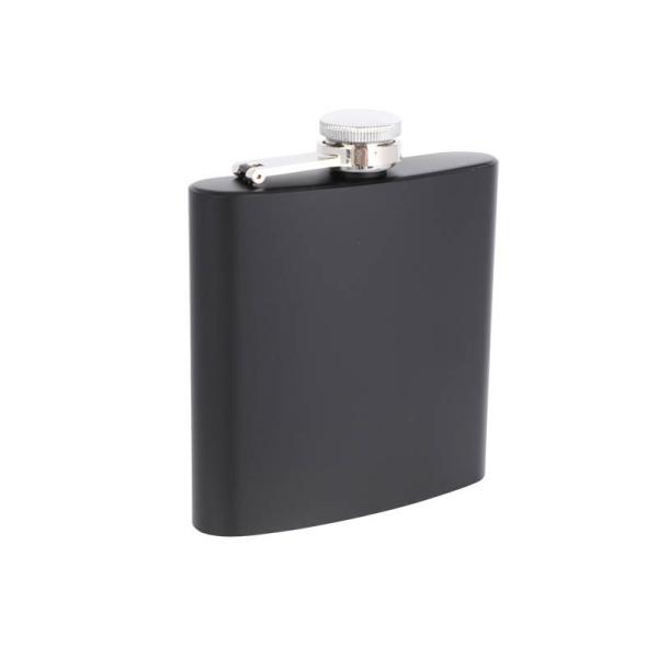 Buy Matte Black Paint Kitchen Household Items 6oz Small Drinking Flask at wholesale prices