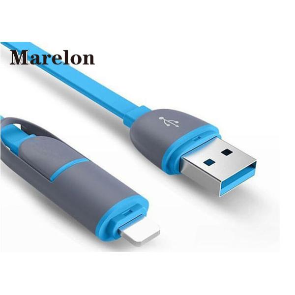 Micro Sync Charge Cable 8 Pin 2 In 1 Abrasion Resistant For IPhone 5 6 6s 7
