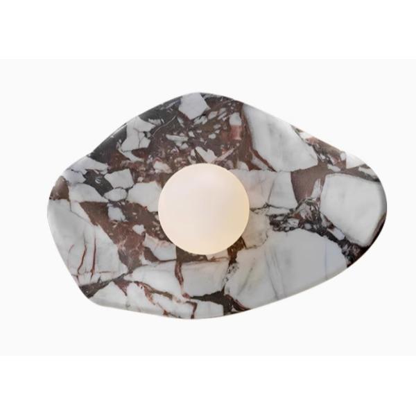 Modern simple marble creative wall lamp Italian bedroom entrance staircase study stone wall lamp