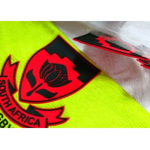 Embossed 3 Dimensional Rubber Logo Patches For Shoes / Suitcase OEKO SGS BV