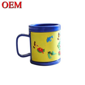 OEM Plastic Cartoon Cute Cup / 3D Model Clear Plastic Mug