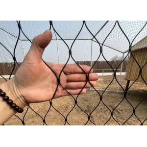 Black Oxidized Zoo Rope Netting  15*15mm Stainless Steel Cable Mesh for fencing