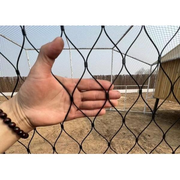 Buy Black Oxidized Zoo Rope Netting  15*15mm Stainless Steel Cable Mesh for fencing at wholesale prices