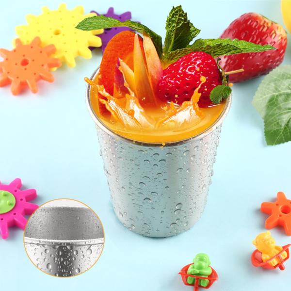 16 Oz Metal Drinking Tumbler Unbreakable Beer Cups None BPA, Metal Shatterproof Stackable Pint Drinking Cups for Adults or Kids