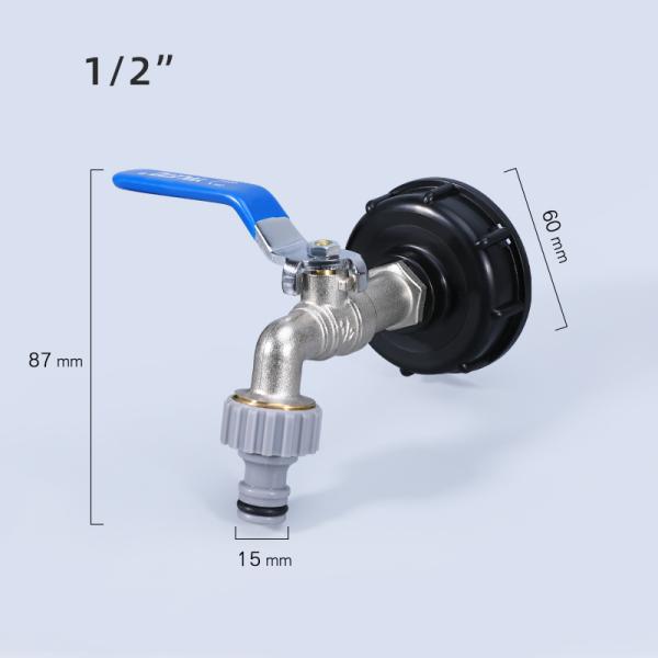 Customized Support Adapter Faucet Wire IBC Tank Tap Replacement Connector Valve For Water Tank Hose Tap