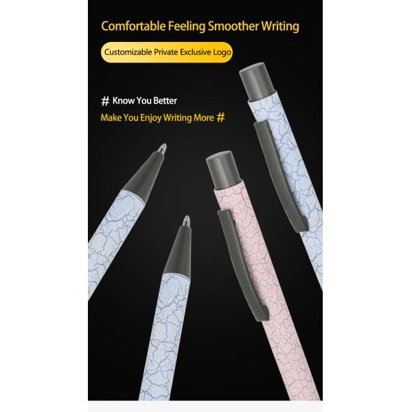 Business Office Aluminum Ballpoint Pen 1.0mm High Quality Unique Patterns Metal Pen