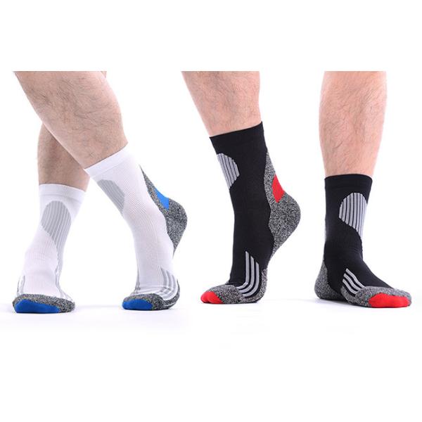 Cushion Padded Custom Cycling Socks Breathable Crew Bike Riding Socks