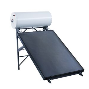 135L Enamelling steel Cylinder Rooftop Compact Solar Water Heater flat plate