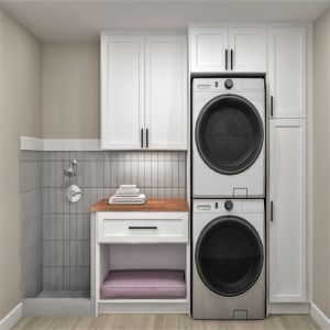 Custom Color YALIG Modern Laundry Cabinet Vanity Closet with Optional Sink and