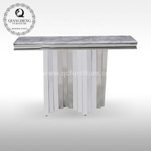 Modern 51kg SS Console Table 160cmx45cmx75cm Canada Style Glass top
