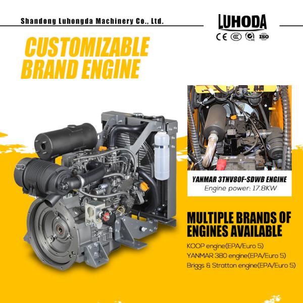 Yanmar Engine Diesel Closed System Skid Steer Loader Attachment Wheel Skid Loader on Sale