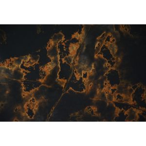 Kitchen Coutertop Black Artificial Quartz Stone Slab With Golden Pattern