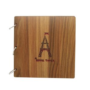 walnut wooden book cover