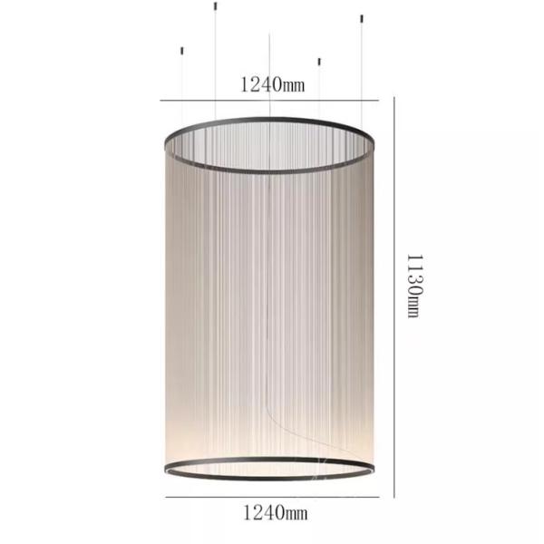 big designer pendant lamp black and gold led villa chandelier for hotel