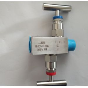 316SS Pressure Transmitter Manifold 6000 PSIG 2 Way