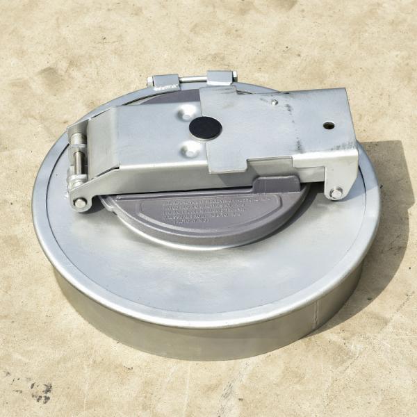 16 Inch Carbon Steel Fuel Tank Truck Manhole Cover for Tanker Trucks and Trailers in Grey