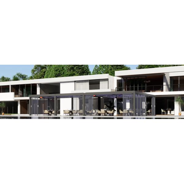 Shutters Gazebo Roof Sunroom Balcony Shade Pavilion Patio Electric Garden Outdoor Aluminum Leisure Porch Sheds