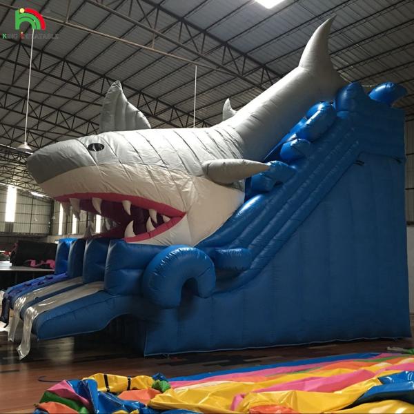Outdoor Water Slides Backyard Shark Inflatable Water Slide for Kids and Adults