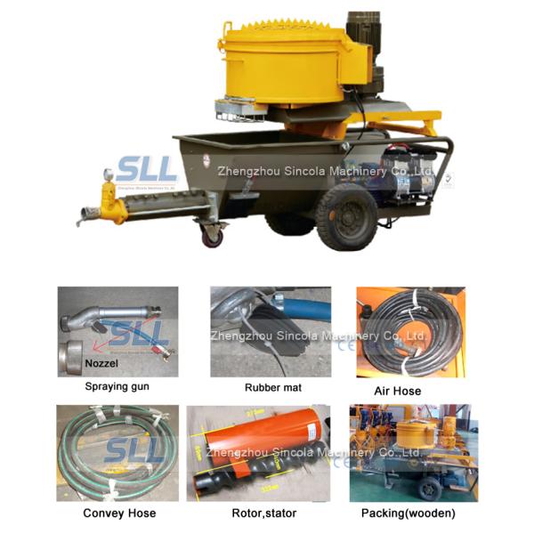 High Pressure Cement Mortar Spraying Machine Screw Type Customized Color
