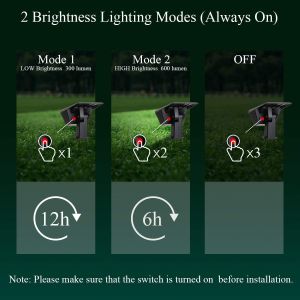 2200mAh Waterproof IP67 Outdoor Solar Spotlights 600lum Solar Landscape