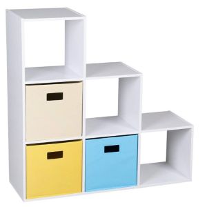 Modern design Living Room MDF Wood portable book shelf furniture