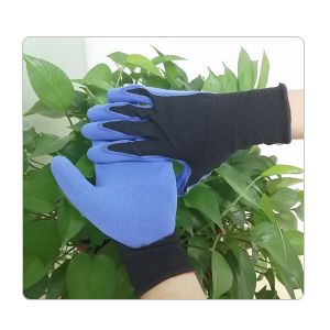 Gardening And Agriculture Blue Nylon Spandex Liner Breathable15 Gauge Nitrile