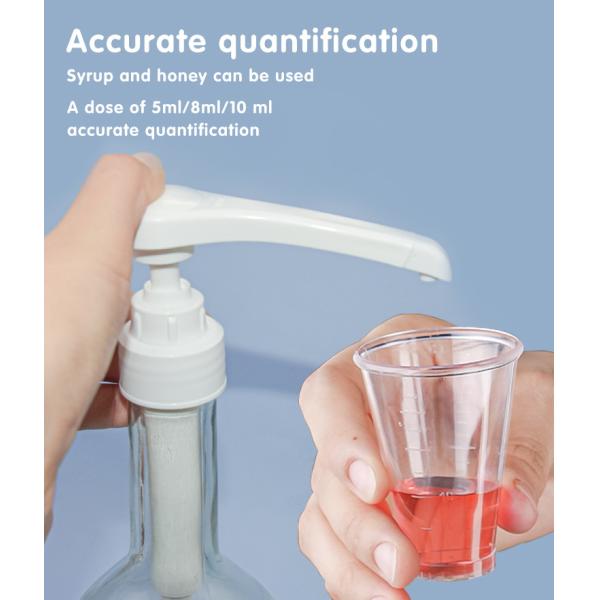 UKS10 Narrow Head Syrup Pump Dispenser 70cl For Food Glass Bottle 31-410