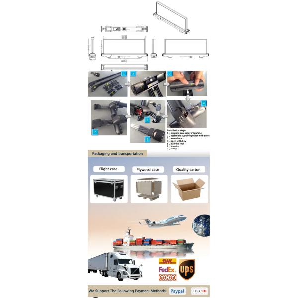 CE ROHS FCC Car Top Led Display Full Color taxi advertising screens