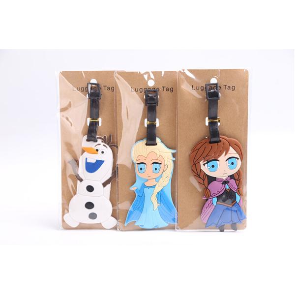Custom wholesale cartoon soft pvc travel baggage bag/handbag tag/silicon rubber luggage tag
