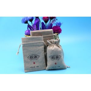 Small Jute Drawstring Bag For Jewelry / Gift Package 10 X 15cm Dimension