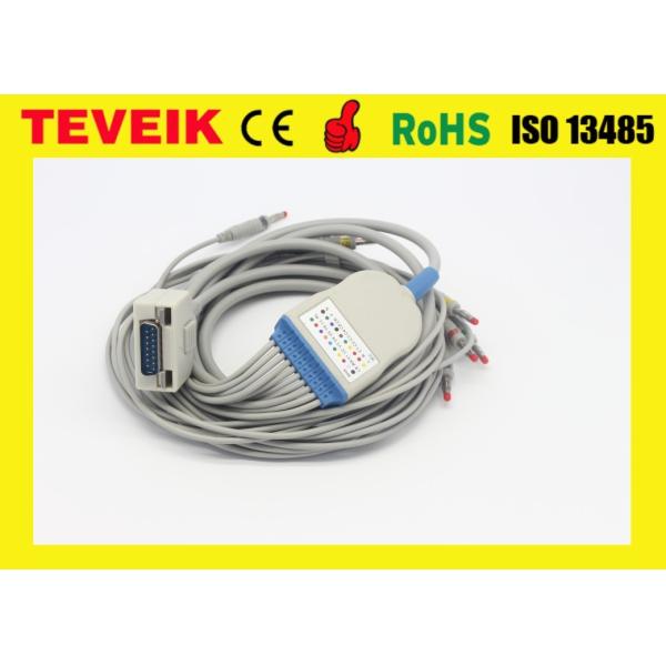 Buy Fukuda ME EKG Cable for KP-500 Banana 4.0 IEC 20K resistor DB 15 PIN at wholesale prices