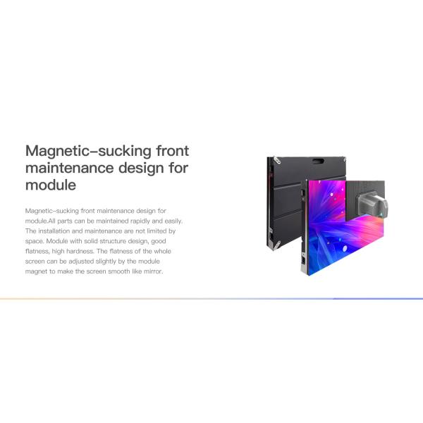 Die Casting Alumiunm Indoor LED Video Panel Screen Magnetic Front Service