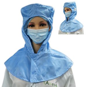 Quality Breathable ESD Antistatic Shawl Cap For Class 1000 Cleanroom for sale