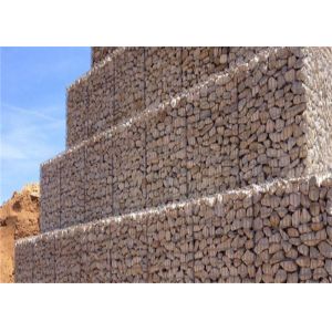 Decorative Gabion Baskets For Gardens , Green Gabion Fences Wall for Landscape