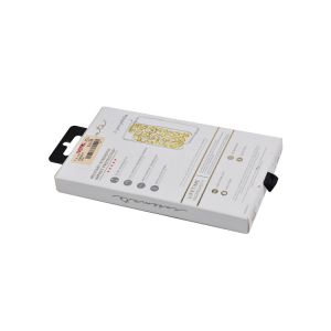 Custom Phone Case Packaging Box Printed White Window Boxes With Hang Hole