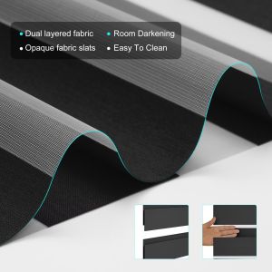 Zebra Blind Fabric Dual Layer Sheer & Blackout 100% Polyester for Day and Night