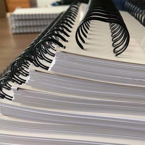 Black White A4 Length 2:1 Pitch Binding Spiral Coil For Album