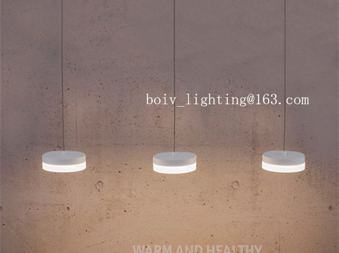 Buy Three White LED Aluminum Round Link Pendant Lights Lamp 32w Acrylic at wholesale prices