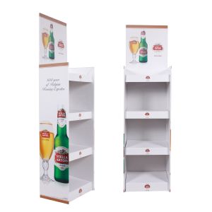 Hot Sale Paper Display Cabinet Cosmetics Makeup Display Stand Corrugated Paper
