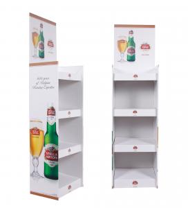 Quality POP Corrugated Cardboard Retail Display Stands UV Coating Sustainable cardboard display rack for sale