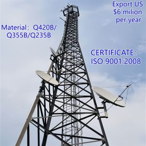 5 10 15 20 25 30 M Self Supporting Galvanized Angular Steel 3 Legged Tower