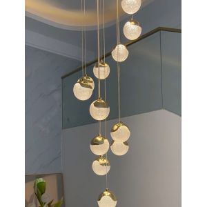 Duplex Loft Apartment Chandelier With Nordic Simple Ball Design And High Living