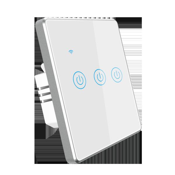 Tuya Smart Wifi Switch For Eu Standard 3 Gang Metal Bezel App Remote Schedule