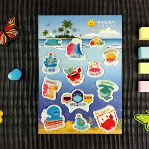 Three Dimension 3D Puffy Stickers Foamed Leather Puffy Paint Stickers