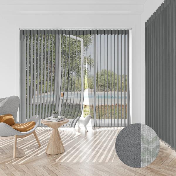 Translucent 89mm/127mm 100% Polyester Jacquard Vertical Blind Fabric For Home Decoration