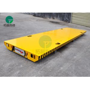 Electric Flatbed Battery Operated Machine Parts Handling Cart On Rail