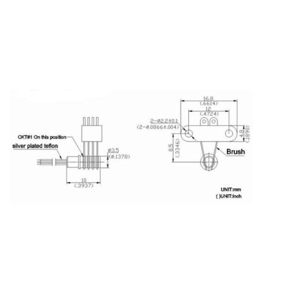 Unique Two Piece Separate Slip Ring 4 Circuit Number For LED Demonsstration