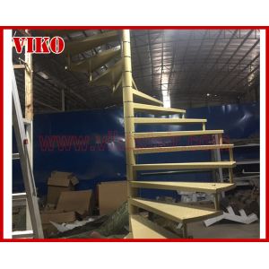 Quality Spiral Staircase VH22S Aluminum Tread Beech 304 Stainless Steel Stainless Steel Stair Handrail Railing Glass for sale