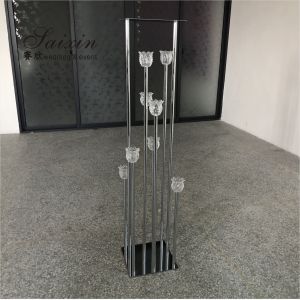 Large Lotus Flower Crystal Candle Holder Stand Tealight 150cm
