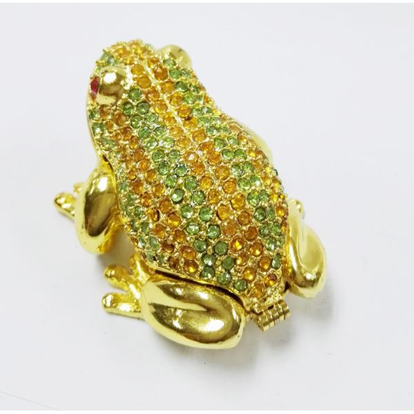 Animal trinket jewelry box Frog diamond decoration trinket jewelry box metal jewelry box